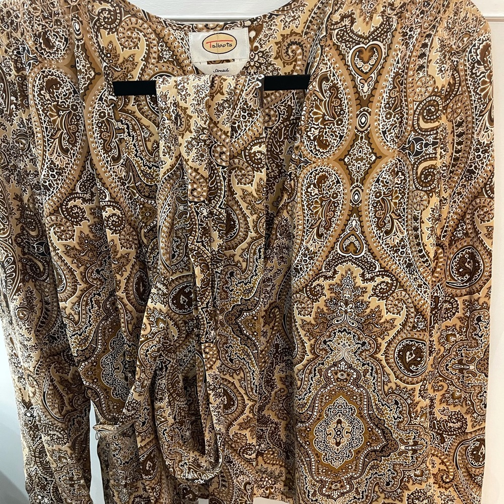 Talbots Paisley Wrap Silky Top